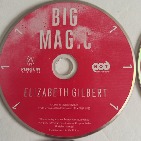 Elizabeth Gilbert Big Magic (4) CD Set Audiobook - Picture 2 of 6